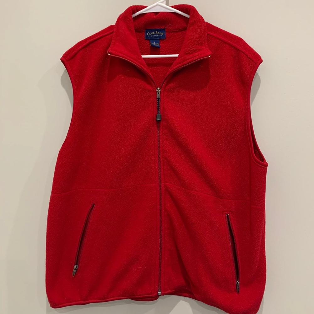 Charter Room Red Fleece Vest
